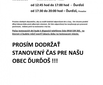 Aktuality / II.KOLO CELOPLOŠNÉ TESTOVANIE - foto