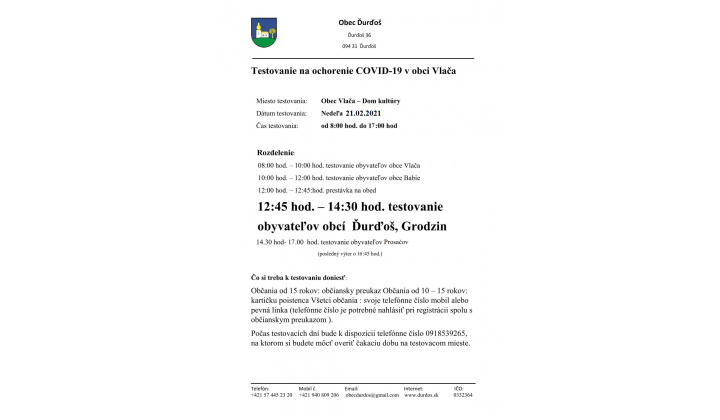 Testovanie 21.02.2021