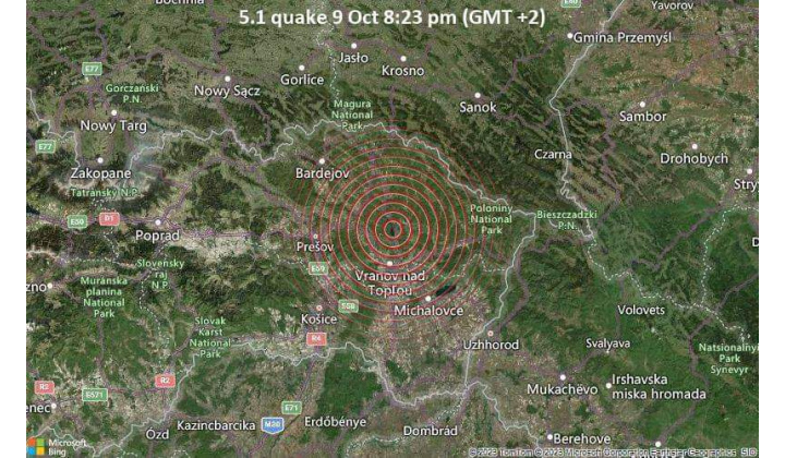 Zemetrasenie 09.10.2023